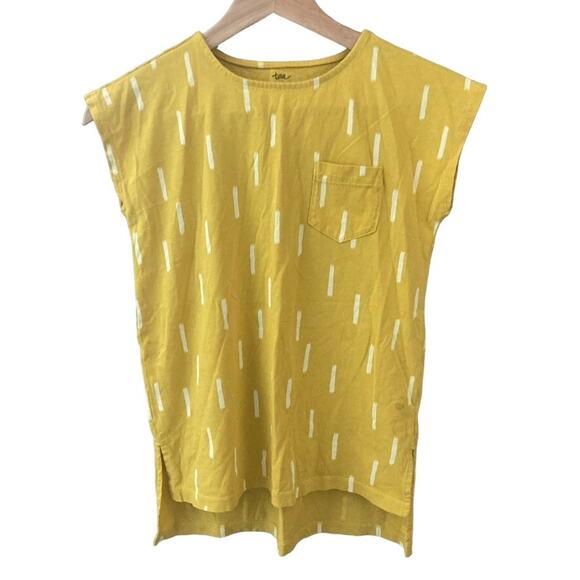 Tea Collection Printed Pocket Tunic - Yellow Brushstroke - 12 - Picture 1 of 7